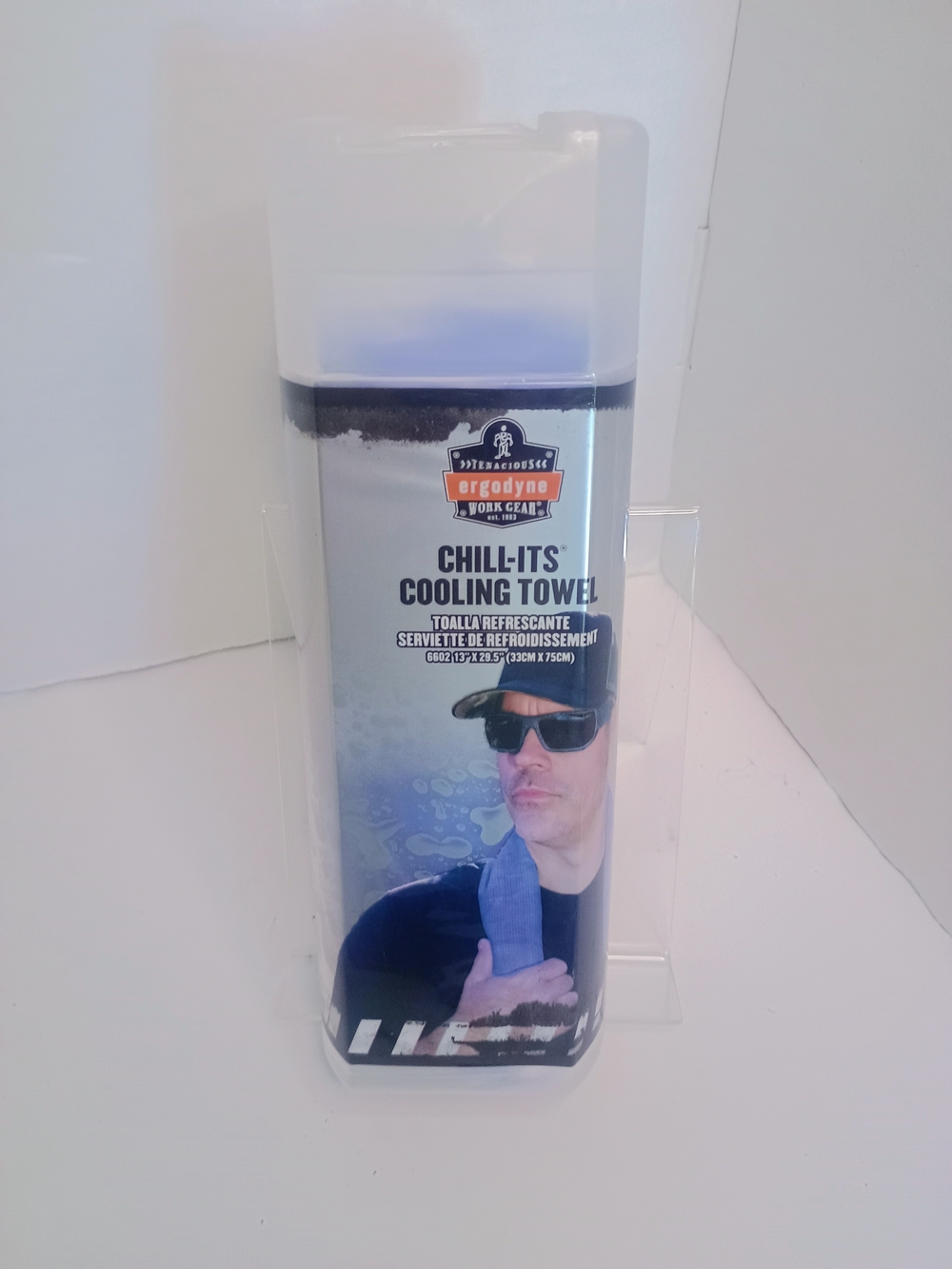 Ergodyne Evaporative Chill-Its 6602 Blue 13" x 29.5" Cooling Towel